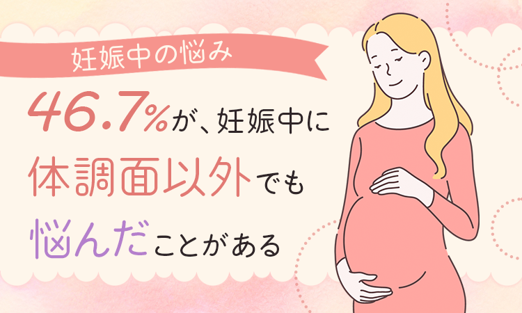 妊娠中の悩み 46 7 が 妊娠中に 体調面以外でも悩んだことがある 日本トレンドリサーチのプレスリリース