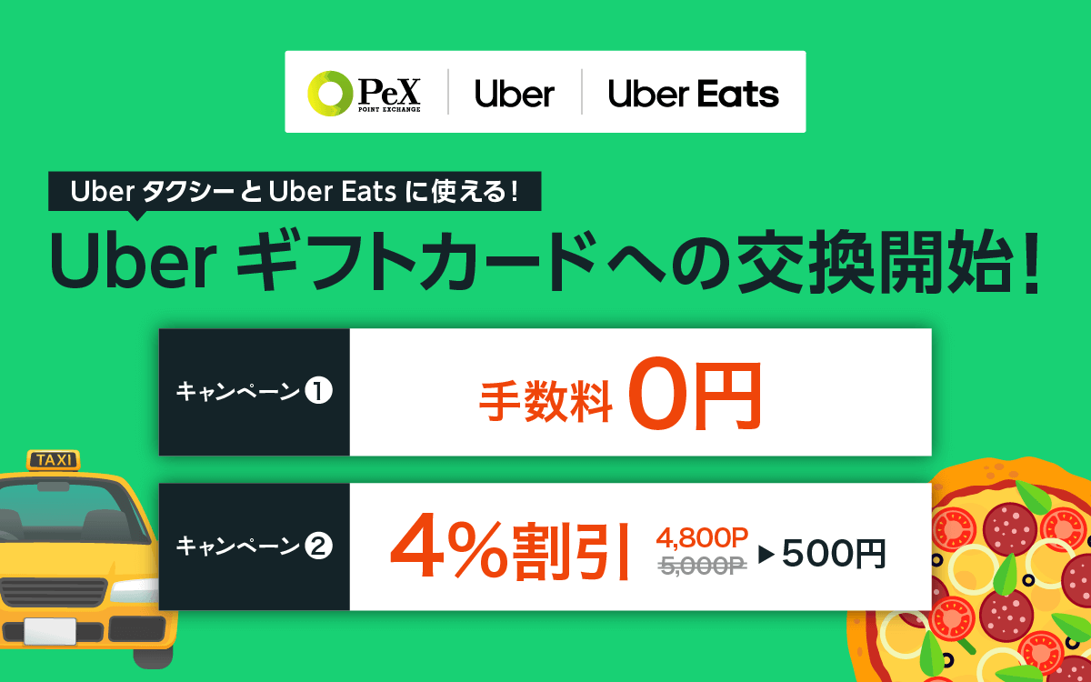 ポイント交換サイト「PeX」、「PeXポイント」から「Uber ギフトカード」への交換開始｜DIGITALIOのプレスリリース