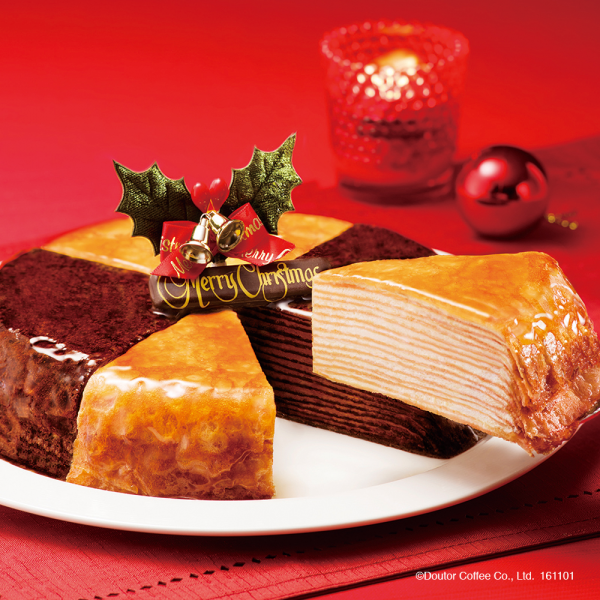 みんなでハッピークリスマス スイーツの好みが違っても楽しいひとときを約束する２つの味のクリスマスミルクレープ 株式会社ドトールコーヒーのプレスリリース