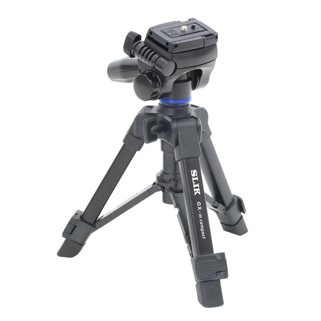 スマホ・カメラ兼用のテーブル三脚「スリック スマホ対応 GX-m compact