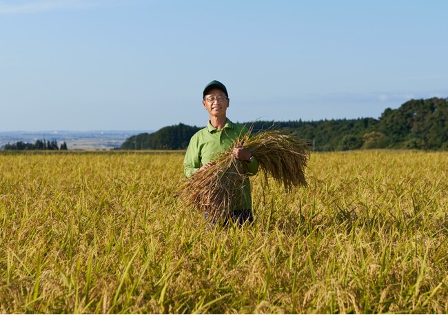 ▲山形県庄内産ひとめぼれ 生産者の斎藤さん