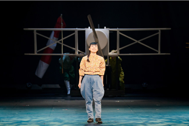 わらび劇場で上演中のミュージカル「「空! 空!! 空!!!」〜秋田を、日本を飛び回った女性飛行士・及位ヤエ物語〜