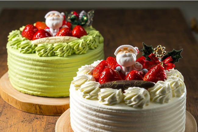【晴海直売所限定】サンタのクリスマスケーキ（抹茶 or 生クリーム。それぞれ4号、5号サイズをご用意）