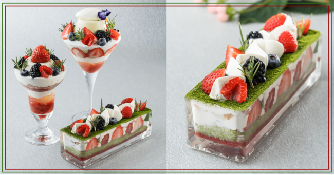 左)各店の「クリスマスパフェ」 右)日比谷 林屋新兵衛 左)各店の「クリスマスパフェ」 右)日比谷 林屋新兵衛