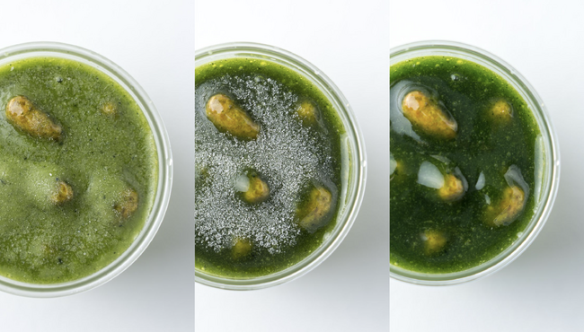 冷凍庫から出して表面に透明感が出てくると食べごろです。