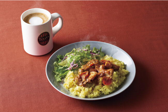 Tully’s Coffee East 大豆ミートのチキンオーバー風ライス Tully’s Coffee East 大豆ミートのチキンオーバー風ライス