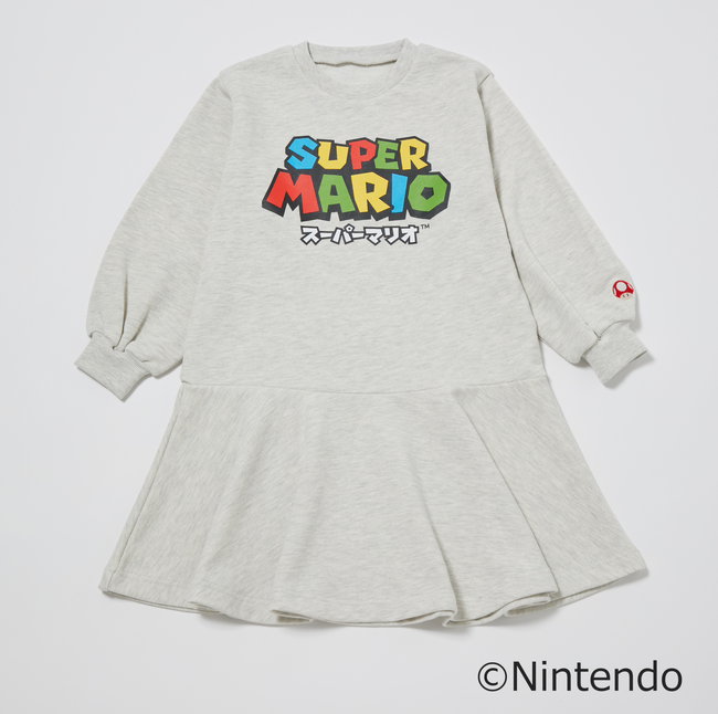 ※ROPE’ PICNIC「SUPER MARIOコラボ KIDS 裏毛フレアスエットワンピース」イメージ