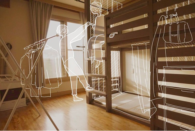 ルームシェア スタイルのシェアハウス 寝室イメージ