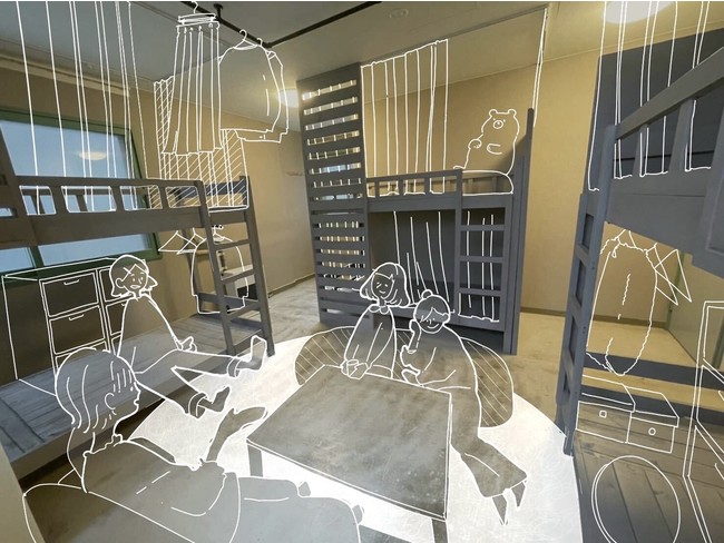 ルームシェア スタイルのシェアハウス 寝室イメージ