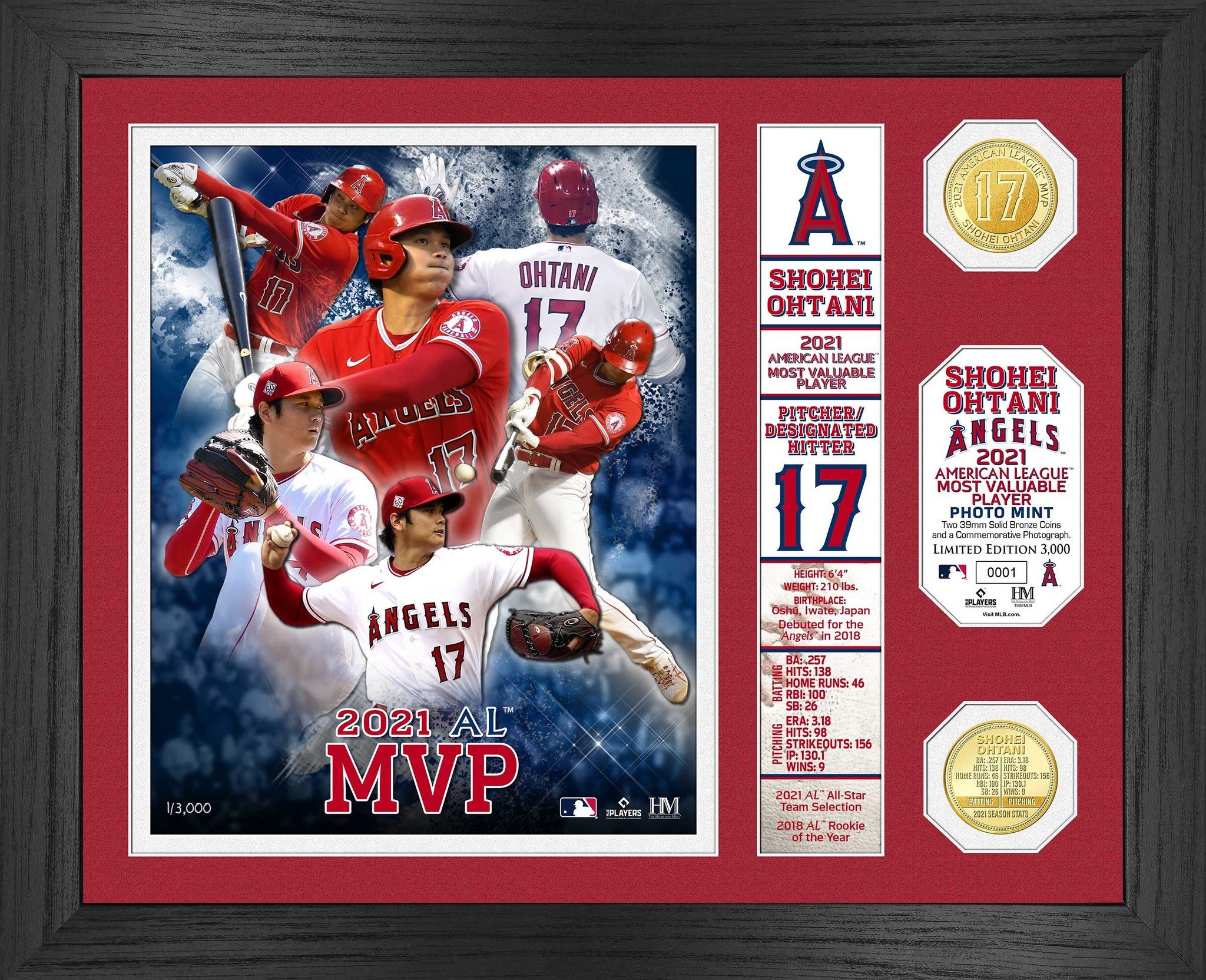 大谷翔平大谷翔平 エンジェルス 2021 MVP 記念フォトミント - 記念グッズ