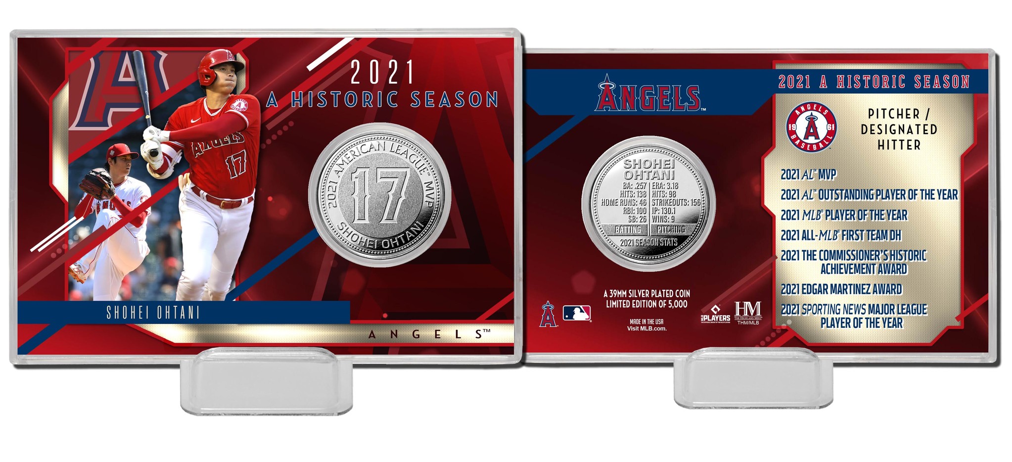 大谷翔平 2021 A HISTORIC SEASON ２コインフォトミント