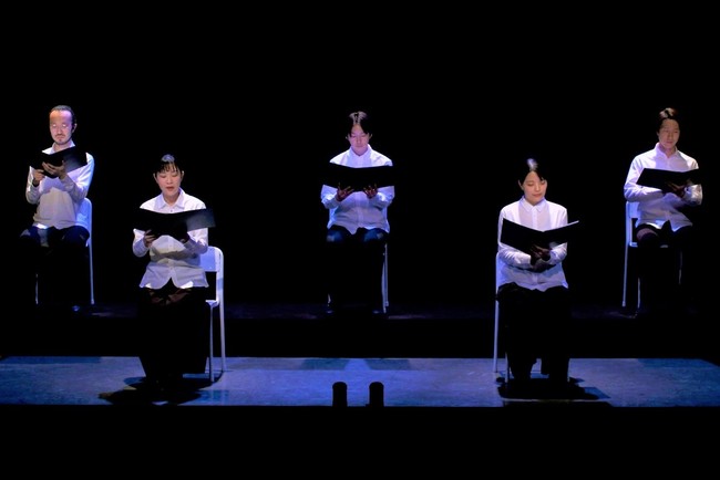 朗読劇「大地の花」収録時の様子(1) 朗読劇「大地の花」収録時の様子(1)