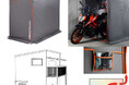 建物周りをバイク駐輪に有効活用