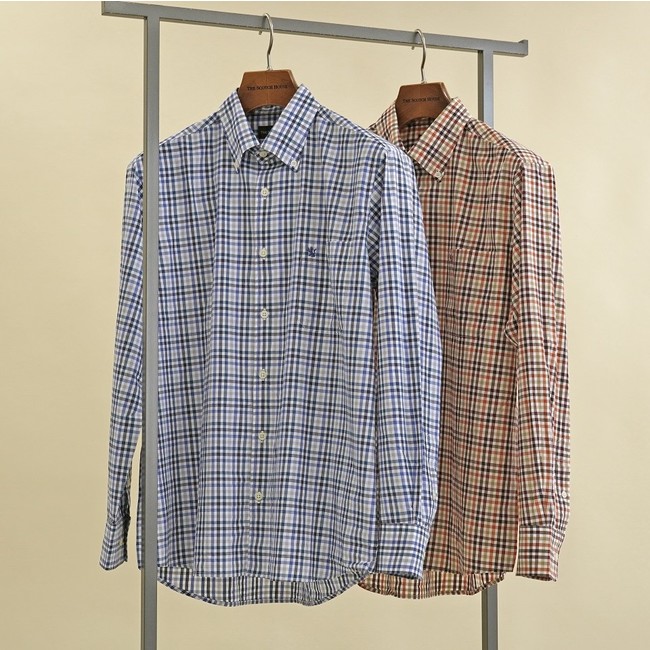 ［ザ・スコッチハウス］ギンガム調カラーチェックシャツ 16,500円（税込）F1M05-623 8月18日より販売中 ※抗菌消臭機能を備えたシャツの一例です