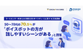 【調査レポート】50〜70代の70.5%が「ボイスボットの方が話しやすいシーンがある」と回答