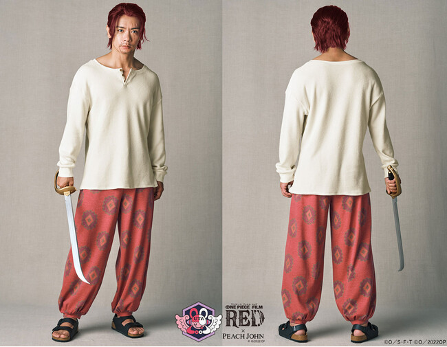 7900□美品PEACH JOHNパーカーONE PIECERED bc07x1 ONE PIECE FILM RED』×#peachjohn 数量限定のスペシャルコラボ