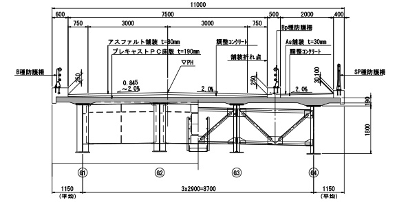 【橋梁断面図】