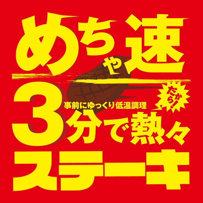 めちゃ速3分で熱々ステーキ