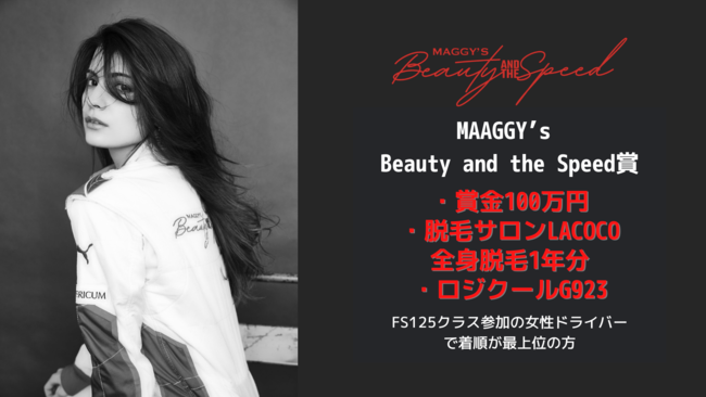 賞金100万円+豪華景品　MAAGGYs Beauty and the Speed 賞
