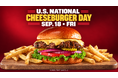 【TGI フライデーズ】ONE DAY ONLY！チーズも楽しさも、いつもの2倍。アメリカの「National Cheeseburger Day」を祝して、人気バーガー2品のチーズをダブルに！