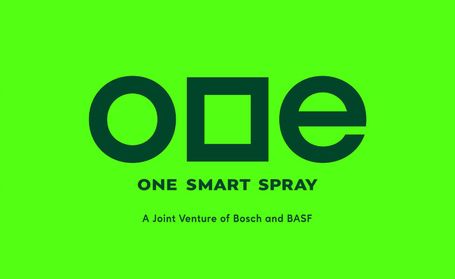 ONE SMART SPRAYのブランド名とロゴは農業生産者とメーカーに提供される製品とそのビジネス価値を表現　(C)2023 Bosch BASF スマートファーミング