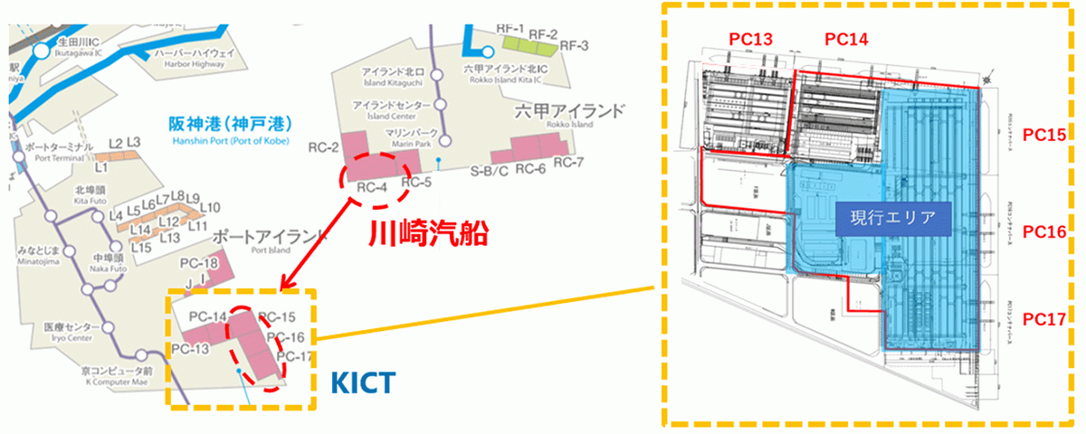 神戸港神戸国際コンテナターミナル位置図