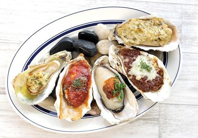 焼き牡蠣5種盛り合わせ