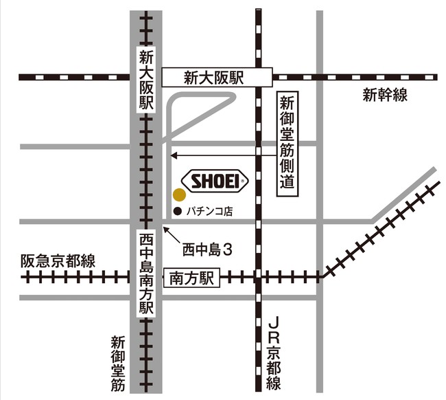 【SHOEI Gallery OSAKA】周辺地図