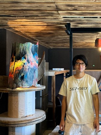 間瀬雅介氏の再生プラスチックアート作成体験 間瀬雅介氏の再生プラスチックアート作成体験