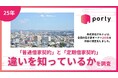 【空き家実態調査2025】空き家マッチングアプリ「ポルティ」、「普通借家契約」と「定期借家契約」の違いに関する認知度を調査