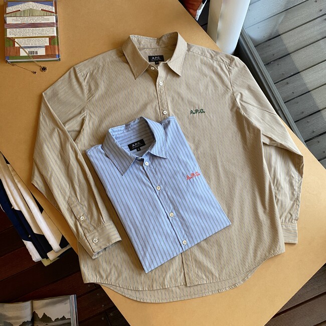 メンズ ブライアン ストライプシャツ 30,800円 ウィメンズ ローズ ストライプシャツ 30,800円