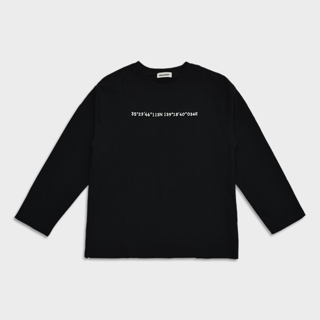 kemio HEART LONG t-shirt black ロンt Sサイズ