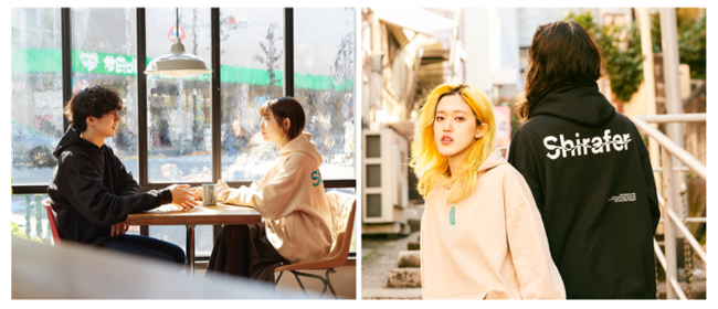 第一弾のキーアイテムとなるフーディーはユニセックスで2色をラインナップ。 第一弾のキーアイテムとなるフーディーはユニセックスで2色をラインナップ。