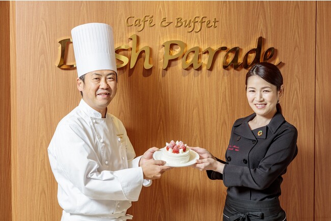 総料理長塩貝龍太と上田まり子氏 総料理長塩貝龍太と上田まり子氏