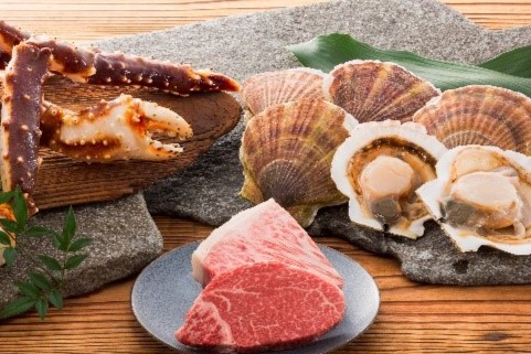 「北の恵みコース」～北海道のブランド牛「ふらの和牛」と「広島牛」の食べ比べ～