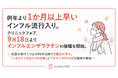 例年より1か月以上早いインフル流行入り。クリニックフォア、9月18日よりインフルエンザワクチンの接種を開始。