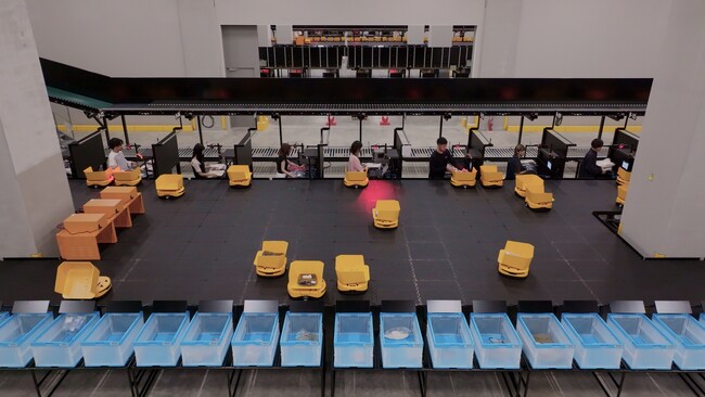 入荷した商品を種類別に仕分ける作業を「t-Sort」で自動化