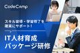 コードキャンプが法人向け「IT人材育成パッケージ研修」をリリース!スキル習得・学習修了を確実にサポート!