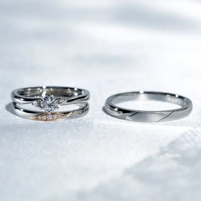 JKPlanetリミテッドエディション婚約指輪&結婚指輪(JKPL-4)