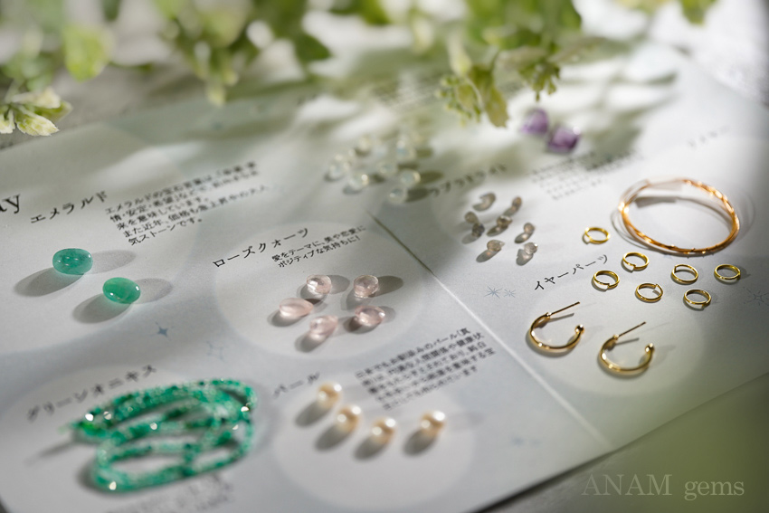 天然石ビーズブランド「ANAMgems」ハンドメイドピアス制作