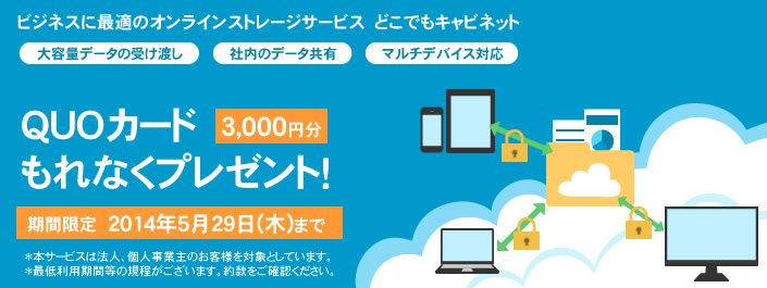 Quoカード3 000円分プレゼント 大塚商会の法人向けオンラインストレージサービス たよれーる どこでもキャビネット 株式会社大塚商会のプレスリリース