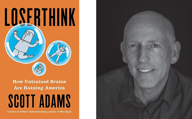 左より）『なぜ思い込みは失敗を招くのか ～WINNER THINK～』の原書『LOSER THINK』表紙、著者 スコット・アダムス氏