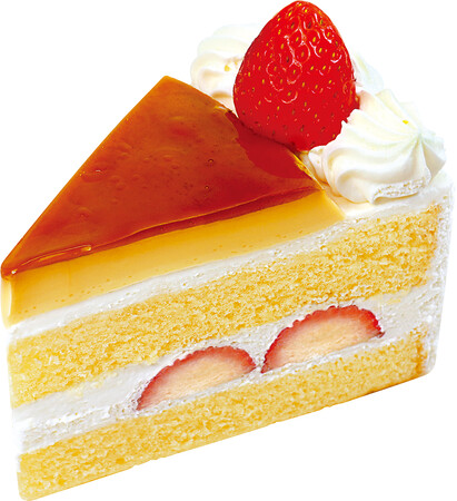 国産苺のプリンショートケーキ