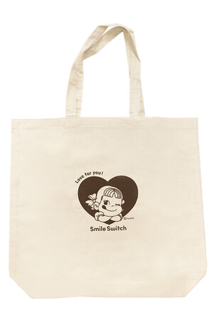 〔非売品〕Smile Switch オリジナルトートバッグ(ハートペコ)_表 〔非売品〕Smile Switch オリジナルトートバッグ(ハートペコ)_表