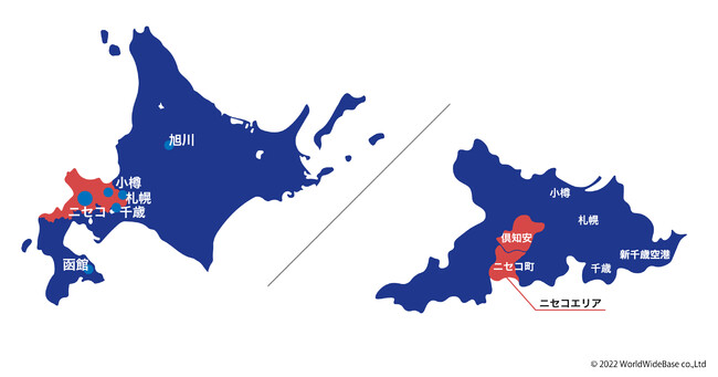ニセコエリアの概要図 ニセコエリアの概要図