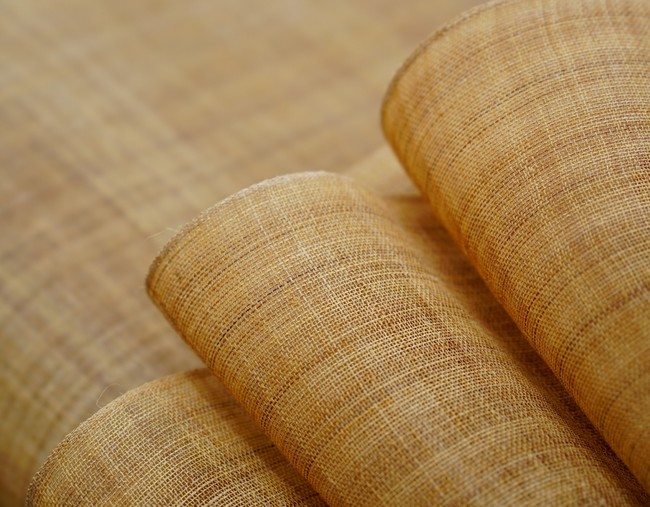 シナノキの皮から作られる織物「しな織」