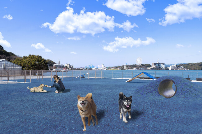 景色に溶け込むインフィニティdog park～夕凪～