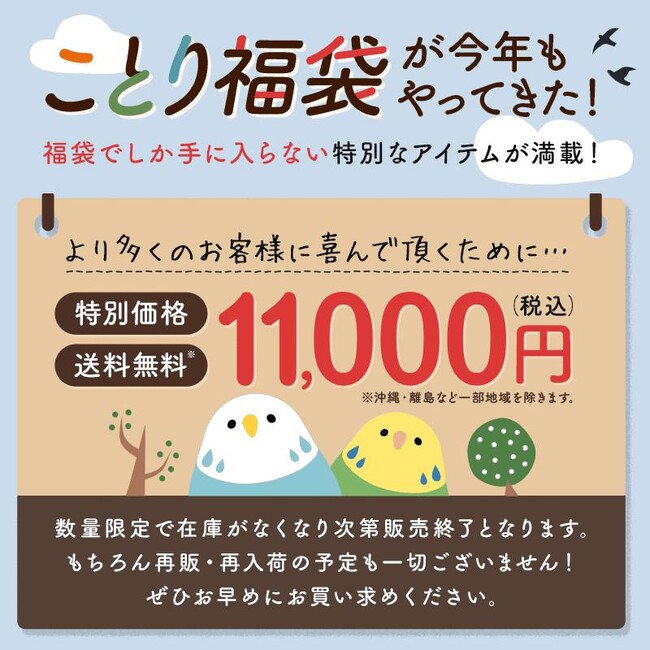 2024年福袋】毎年完売御礼！小鳥雑貨の豪華福袋◎2023年11月22日(水