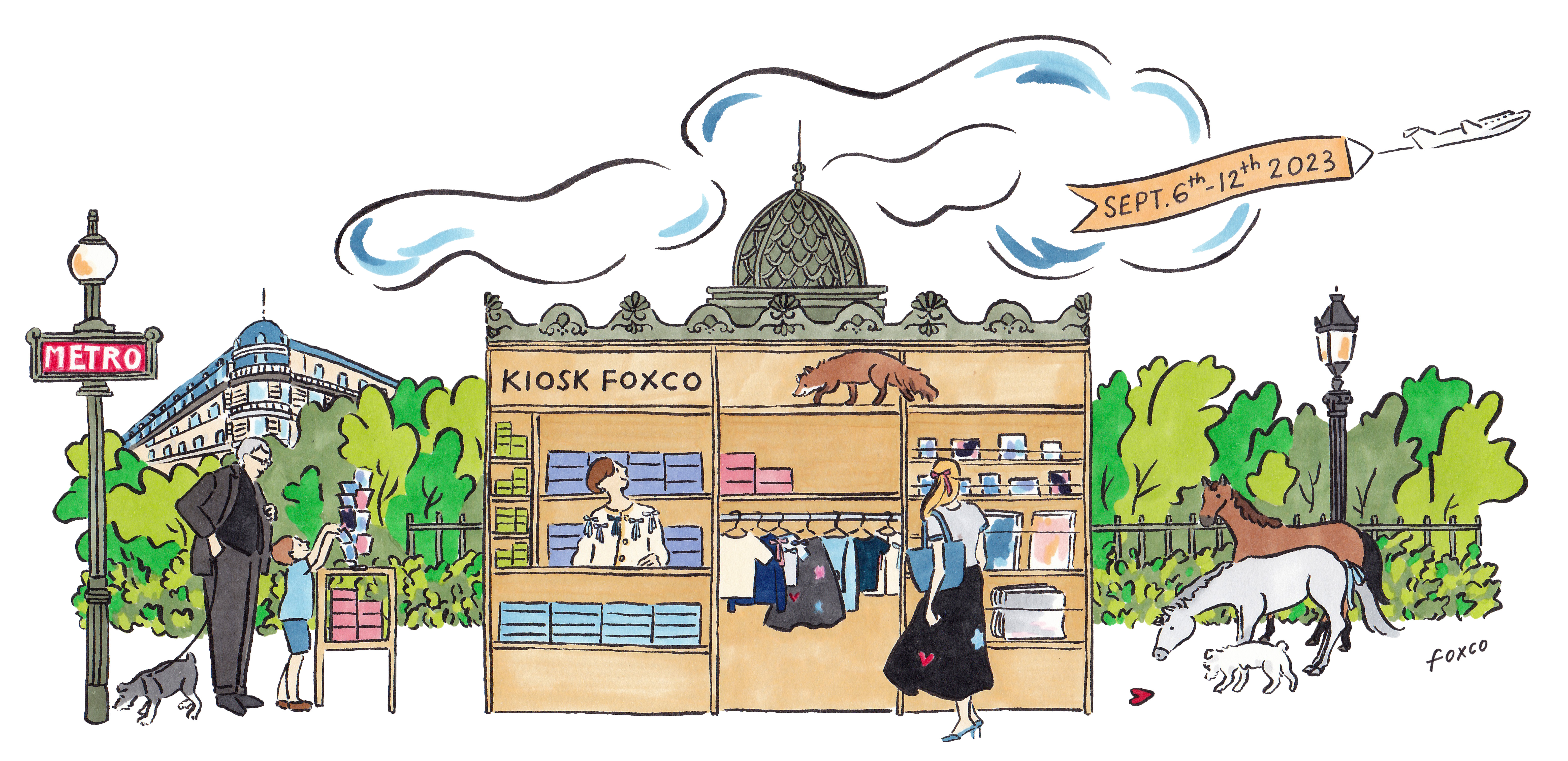 イラストレーター foxcoがPOP UP SHOP「 KIOSK FOXCO」を開催