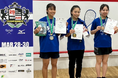 ティップネス宮崎台スカッシュアカデミー所属の選手たちが、全日本ジュニア選手権で大活躍。アンダー19女子の部では表彰台を独占!